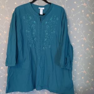 Catherines 4X 30/32 cotton Tunic embroidery beads